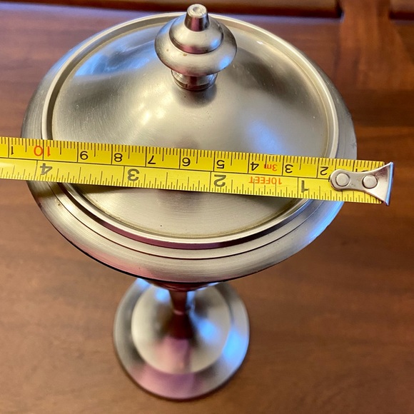 Stunning Pewter and Ted Glass Candle Holder - Picture 6 of 8